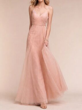 BHLDN Jenny Yoo Brielle Tulle Floral Embroidered Dress